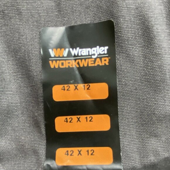 Wrangler Workwear Shorts Mens 42 x 12 Gray Plain Front Inseam GusseI Outdoor - Picture 3 of 9